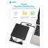 COTECi USB 2.0 + Type-C Dual Interface Mobile DVD Burning Optical Drive - Black
